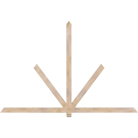 Ekena Millwork Kennewick Smooth Timber Gable Bracket, Douglas Fir, 96"W x 64"H x 1 1/2"D x 3 1/2"F, 16/12 Pitch GBW096X64X0204KEN00SDF